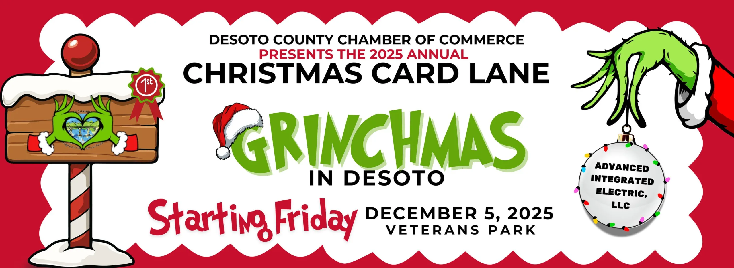 Christmas Card Lane at Veterns Park